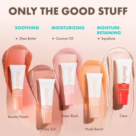 Kopari Coconut Lip Glossy - Clear Lip Oil Gloss, Sheer Non Stick Gloss, Hydrating and Moisturizing, Infused with Shea Butter & Squalane, Clear Kopari Coconut Lip Glossy - Clear Lip Oil Gloss, Sheer Non Stick Gloss, Hydrating and Moisturizing, Infused with Shea Butter & Squalane, Clear