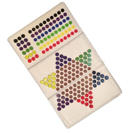 WE Games Magnetic Checkbook Chinese Checkers Game - Compact Travel Set with Multicolored Pegs - Foldable Magnetic Strategy Game - Lightweight & Portable for Classic Family Play On The Go