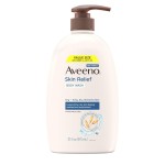 Aveeno Skin Relief Body Wash, Fragrance-Free with Triple Oat Formula, Gentle Daily Cleanser for Sensitive Skin Leaves Itchy, Dry Skin Feeling Soothed & Moisturized, Soap-Free, 33 fl. oz