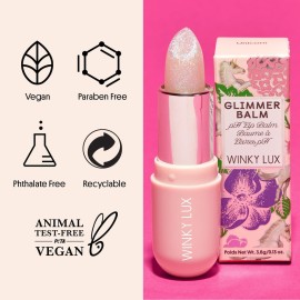 Winky Lux Glimmer Balm, pH Lip, Color Changing Lipstick and Tinted Lip, Vegan & Cruelty Free Lip Balm, Hydrate & Plump, Pink Shimmer Lipstick, Unicorn Winky Lux Glimmer Balm, pH Lip, Color Changing Lipstick and Tinted Lip, Vegan & Cruelty Free Lip Balm, Hydrate & Plump, Pink Shimmer Lipstick, Unicorn