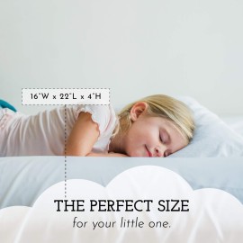 Youth Pillow - 16 X 22 - Soft & Hypoallergenic - Kids Sleeping Pillow - Toddler Bed Pillow - Perfect Size - Backed by Our Love The Fluff Guarantee (1 Pack) Youth Pillow - 16 X 22 - Soft & Hypoallergenic - Kids Sleeping Pillow - Toddler Bed Pillow - Perfect Size - Backed by Our Love The Fluff Guarantee (1 Pack)