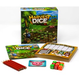 Grey Fox Games Harvest Dice Board Game | Farming themed Roll and Write Board Game | 2-4 players | 15 Minutes Grey Fox Games Harvest Dice Board Game | Farming themed Roll and Write Board Game | 2-4 players | 15 Minutes