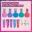 Disney Princess Sparkly Cosmetic Makeup Set for Girls with Lip Gloss Nail Polish Nail Stickers - 11 Pcs|Perfect for Parties Sleepovers Makeovers Birthday Gift for Girls 3+