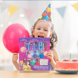 Disney Princess Sparkly Cosmetic Makeup Set for Girls with Lip Gloss Nail Polish Nail Stickers - 11 Pcs|Perfect for Parties Sleepovers Makeovers Birthday Gift for Girls 3+ Disney Princess Sparkly Cosmetic Makeup Set for Girls with Lip Gloss Nail Polish Nail Stickers - 11 Pcs|Perfect for Parties Sleepovers Makeovers Birthday Gift for Girls 3+