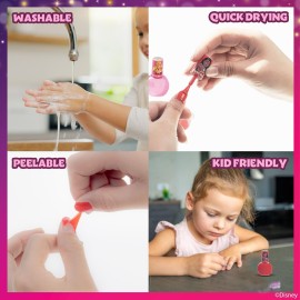 Disney Princess Sparkly Cosmetic Makeup Set for Girls with Lip Gloss Nail Polish Nail Stickers - 11 Pcs|Perfect for Parties Sleepovers Makeovers Birthday Gift for Girls 3+ Disney Princess Sparkly Cosmetic Makeup Set for Girls with Lip Gloss Nail Polish Nail Stickers - 11 Pcs|Perfect for Parties Sleepovers Makeovers Birthday Gift for Girls 3+