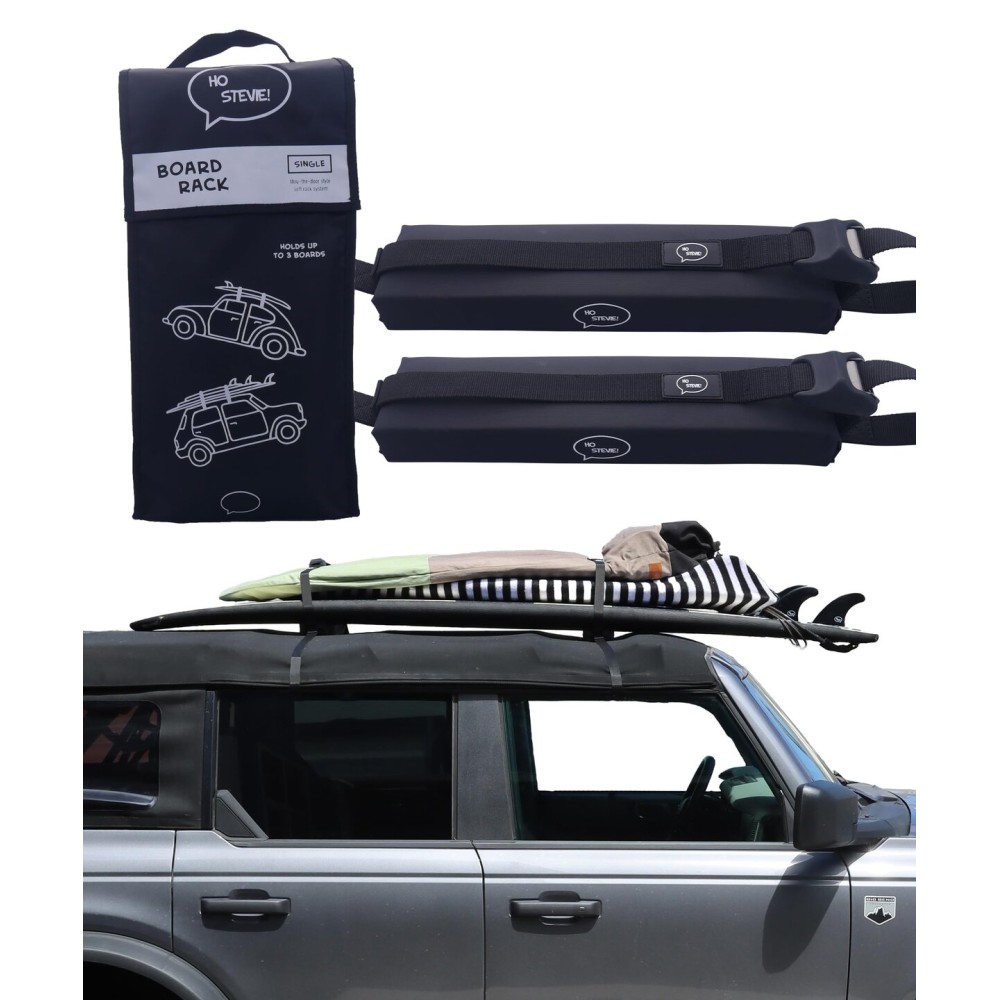 Ho Stevie! Surfboard Car Racks - Padded System, Easy Setup Any Car, No Scratch Buckles - Strap Up to 3 Boards to Car Roof Ho Stevie! Surfboard Car Racks - Padded System, Easy Setup Any Car, No Scratch Buckles - Strap Up to 3 Boards to Car Roof