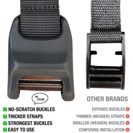 Ho Stevie! Surfboard Car Racks - Padded System, Easy Setup Any Car, No Scratch Buckles - Strap Up to 3 Boards to Car Roof Ho Stevie! Surfboard Car Racks - Padded System, Easy Setup Any Car, No Scratch Buckles - Strap Up to 3 Boards to Car Roof