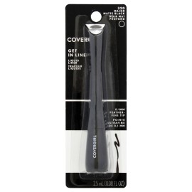 COVERGIRL Get In Line Liquid Eyeliner, Black Crystal, Long Lasting, 0.08 Ounces, Feather-Fine Tip, Contour-Grip Handle, Quick-Dry Liquid Eyeliner, Removes Easily COVERGIRL Get In Line Liquid Eyeliner, Black Crystal, Long Lasting, 0.08 Ounces, Feather-Fine Tip, Contour-Grip Handle, Quick-Dry Liquid Eyeliner, Removes Easily