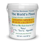 Dead Sea Warehouse - Amazing Minerals Dead Sea Bath Salts - 2 LBS - Highest Mineral Content - Natural Muscle Tension Relief