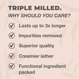 One With Nature Dead Sea Mineral Mud Soap Bar, 7 oz, Fragrance Free, Shea Butter, Argan Oil, Magnesium, Sulfur, 21 Minerals, Soothes Skin, Exfoliates