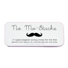 No Mo-Stache Shark Tank Lip Wax Strips for Hair Removal, 24 Hypoallergenic Waxing Strips For Upper Lip, Chin, Eyebrows, and Face
