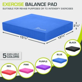 ProsourceFit Exercise Balance Pad - Non-Slip Cushioned Foam Mat & Knee Pad for Fitness and Stability Training, Yoga, Physical Therapy 15.5x12.75 ProsourceFit Exercise Balance Pad - Non-Slip Cushioned Foam Mat & Knee Pad for Fitness and Stability Training, Yoga, Physical Therapy 15.5x12.75