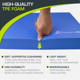 ProsourceFit Exercise Balance Pad - Non-Slip Cushioned Foam Mat & Knee Pad for Fitness and Stability Training, Yoga, Physical Therapy 15.5x12.75 ProsourceFit Exercise Balance Pad - Non-Slip Cushioned Foam Mat & Knee Pad for Fitness and Stability Training, Yoga, Physical Therapy 15.5x12.75