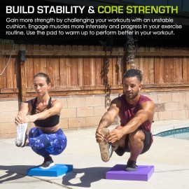 ProsourceFit Exercise Balance Pad - Non-Slip Cushioned Foam Mat & Knee Pad for Fitness and Stability Training, Yoga, Physical Therapy 15.5x12.75 ProsourceFit Exercise Balance Pad - Non-Slip Cushioned Foam Mat & Knee Pad for Fitness and Stability Training, Yoga, Physical Therapy 15.5x12.75
