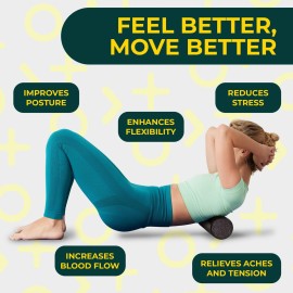 Deep Recovery Hard Foam Roller - Travel Size Back Roller for Back, Legs, and Shoulders - Deep Tissue Massage for Myofascial Release, Exercise & Yoga Deep Recovery Hard Foam Roller - Travel Size Back Roller for Back, Legs, and Shoulders - Deep Tissue Massage for Myofascial Release, Exercise & Yoga