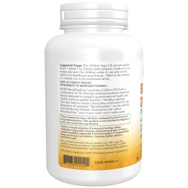 NOW Foods Supplements, BerryDophilus with 2 Billion, 10 Probiotic Strains, Xylitol Sweetened, Strain Verified, 120 Chewables, packaging may vary NOW Foods Supplements, BerryDophilus with 2 Billion, 10 Probiotic Strains, Xylitol Sweetened, Strain Verified, 120 Chewables, packaging may vary
