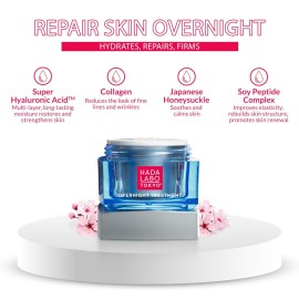 Hada Labo Tokyo Anti-Aging Overnight Treatment, Hyaluronic Acid Night Cream for Intense Hydration, Skin Renewal With Collagen, Japanese Honeysuckle, Soy Peptides, Moisturizing Face Cream, 1.76 oz Hada Labo Tokyo Anti-Aging Overnight Treatment, Hyaluronic Acid Night Cream for Intense Hydration, Skin Renewal With Collagen, Japanese Honeysuckle, Soy Peptides, Moisturizing Face Cream, 1.76 oz