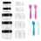 Accmor 10 Pieces Makeup Travel Containers with Lids 3/5/ 10/15/ 20 Gram Size Cosmetic Jars with 5 Pieces Mini Spatulas for Gift(random color)