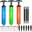 MINGRU Ball Pump for Basketball, Soccer, Volleyball, Rugby, Water Polo Ball & Other Inflatables Air Pump, Needles and Nozzles Included (3 Pack - Blue+Green+Orange, 8)