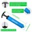 MINGRU Ball Pump for Basketball, Soccer, Volleyball, Rugby, Water Polo Ball & Other Inflatables Air Pump, Needles and Nozzles Included (3 Pack - Blue+Green+Orange, 8)