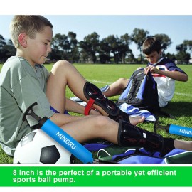 MINGRU Ball Pump for Basketball, Soccer, Volleyball, Rugby, Water Polo Ball & Other Inflatables Air Pump, Needles and Nozzles Included (3 Pack - Blue+Green+Orange, 8) MINGRU Ball Pump for Basketball, Soccer, Volleyball, Rugby, Water Polo Ball & Other Inflatables Air Pump, Needles and Nozzles Included (3 Pack - Blue+Green+Orange, 8)