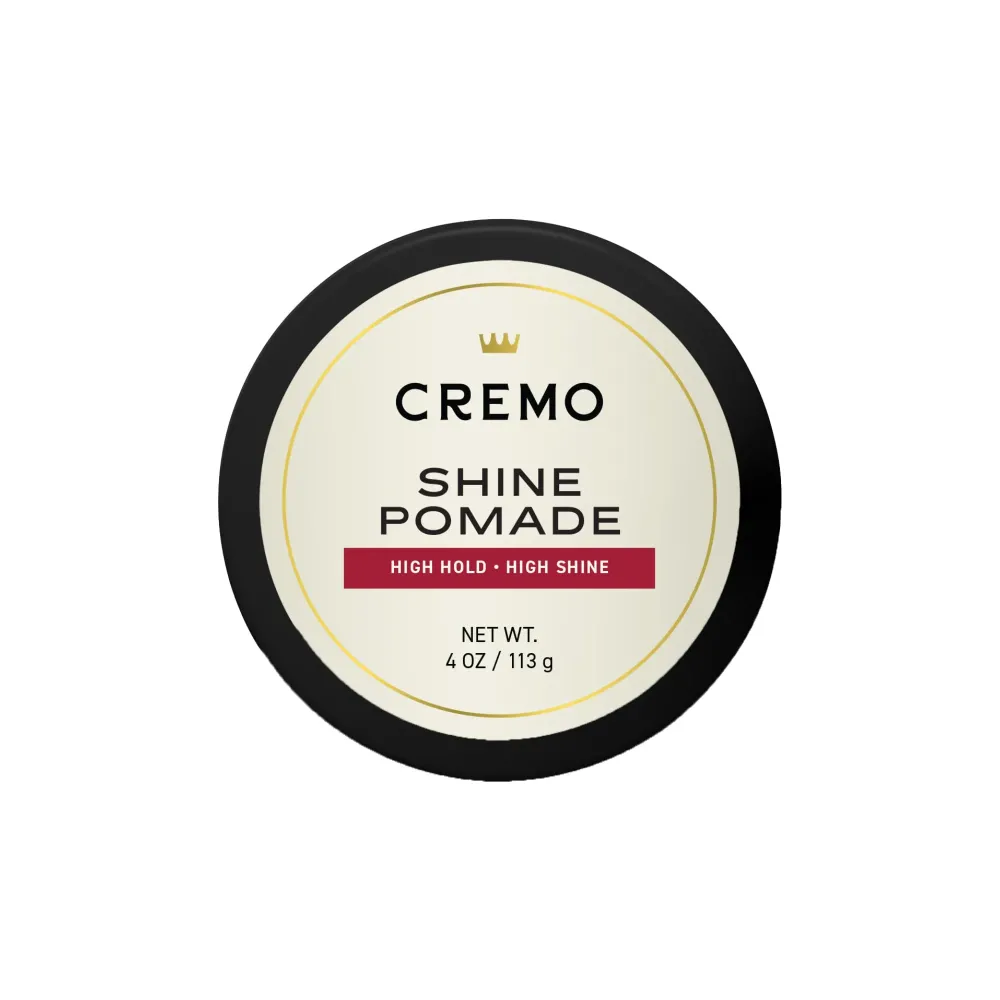 Cremo Hair Pomade for Men - Premium Barber Grade Pomade, High Hold & Shine, Hair Styling, 4 Oz