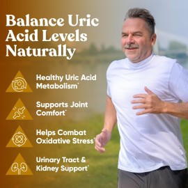 Purge! Uric Acid Flush - Eat & Drink What You Want - Detox and Cleanse with Celery Seed Extract, Tart Cherry & Chanca Piedra for Effective Joint Support & Active Mobility - 60 Soft Vegan Capsules