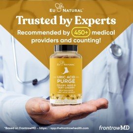 Purge! Uric Acid Flush - Eat & Drink What You Want - Detox and Cleanse with Celery Seed Extract, Tart Cherry & Chanca Piedra for Effective Joint Support & Active Mobility - 60 Soft Vegan Capsules