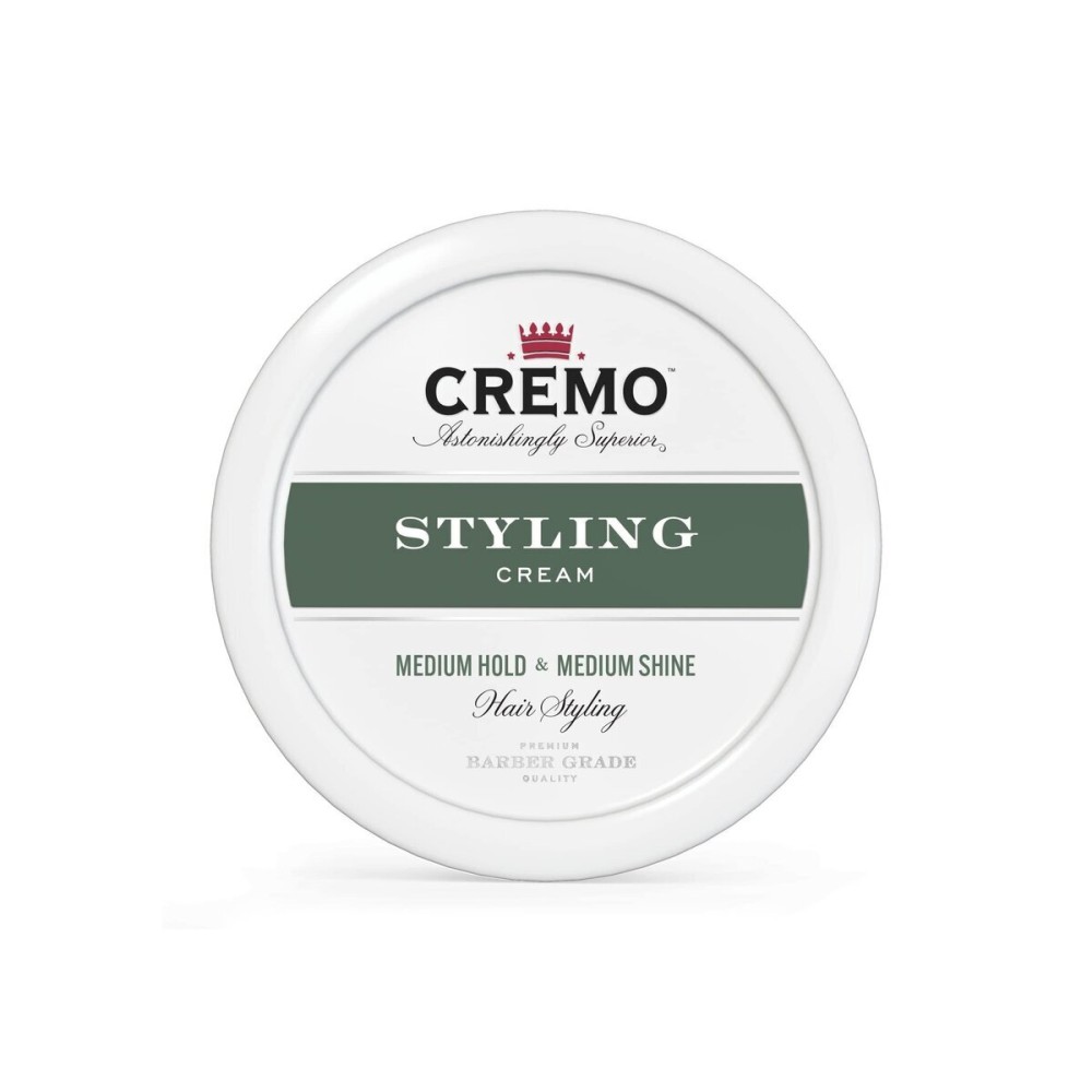 Cremo Hair Styling Cream, Barber Grade, Medium Hold, Medium Shine Hair Products, 4 Oz