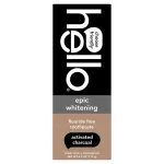 hello Epic Whitening Charcoal Fluoride Free Toothpaste, Activated Charcoal Toothpaste with Coconut Oil, Whitens Teeth Naturally, SLS Free, Fresh Mint, 4.0 Oz Tube