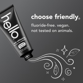 hello Epic Whitening Charcoal Fluoride Free Toothpaste, Activated Charcoal Toothpaste with Coconut Oil, Whitens Teeth Naturally, SLS Free, Fresh Mint, 4.0 Oz Tube hello Epic Whitening Charcoal Fluoride Free Toothpaste, Activated Charcoal Toothpaste with Coconut Oil, Whitens Teeth Naturally, SLS Free, Fresh Mint, 4.0 Oz Tube