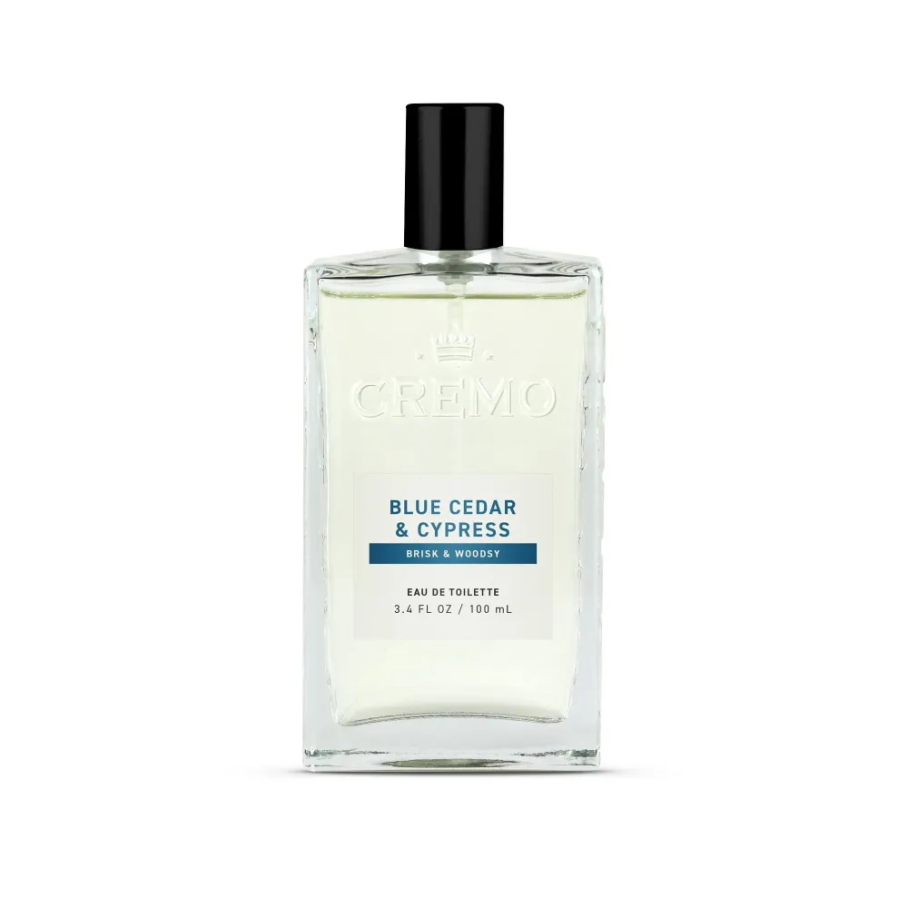 Cremo Cologne for Men - Blue Cedar & Cypress Mens Cologne Spray- A Woodsy Scent with Notes of Lemon Leaf, Cypress and Cedar, Fragrances For Men, 3.4 Fl Oz Cremo Cologne for Men - Blue Cedar & Cypress Mens Cologne Spray- A Woodsy Scent with Notes of Lemon Leaf, Cypress and Cedar, Fragrances For Men, 3.4 Fl Oz