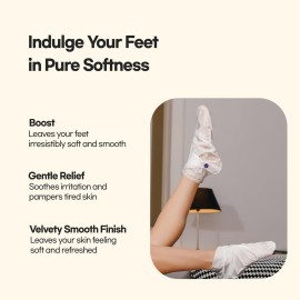 Epielle Hydrating Foot Masks, 6 Pairs Moisturizing Socks for Dry, Cracked Feet, Restores and Softens Skin with Jojoba Oil and Shea Butter, Korean Skincare, Mother\'s Day Gifts, Teacher\'s Appreciation