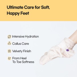 Epielle Hydrating Foot Masks, 6 Pairs Moisturizing Socks for Dry, Cracked Feet, Restores and Softens Skin with Jojoba Oil and Shea Butter, Korean Skincare, Mother\'s Day Gifts, Teacher\'s Appreciation