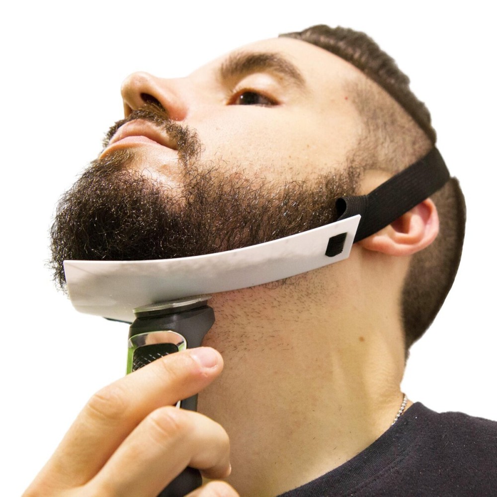 Aberlite FlexShaper 2.0 - Beard Shaper for Men - Hands-Free & Flexible Neckline Guide - Beard Trimmer Tool - Lineup Stencil Kit - White Aberlite FlexShaper 2.0 - Beard Shaper for Men - Hands-Free & Flexible Neckline Guide - Beard Trimmer Tool - Lineup Stencil Kit - White