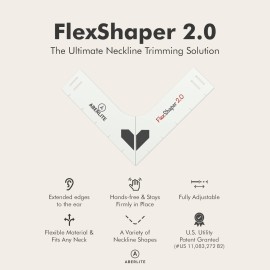 Aberlite FlexShaper 2.0 - Beard Shaper for Men - Hands-Free & Flexible Neckline Guide - Beard Trimmer Tool - Lineup Stencil Kit - White Aberlite FlexShaper 2.0 - Beard Shaper for Men - Hands-Free & Flexible Neckline Guide - Beard Trimmer Tool - Lineup Stencil Kit - White