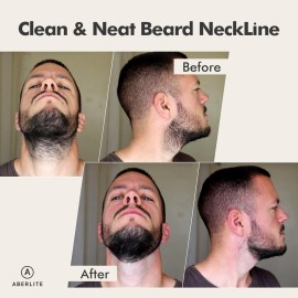 Aberlite FlexShaper 2.0 - Beard Shaper for Men - Hands-Free & Flexible Neckline Guide - Beard Trimmer Tool - Lineup Stencil Kit - White Aberlite FlexShaper 2.0 - Beard Shaper for Men - Hands-Free & Flexible Neckline Guide - Beard Trimmer Tool - Lineup Stencil Kit - White