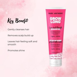 Marc Anthony Strengthening Biotin Shampoo, Grow Long Anti-Frizz, Anti-Breakage & Nourishing Formula For Split Ends - Vitamin E, Caffeine & Ginseng for Dry & Damaged Hair