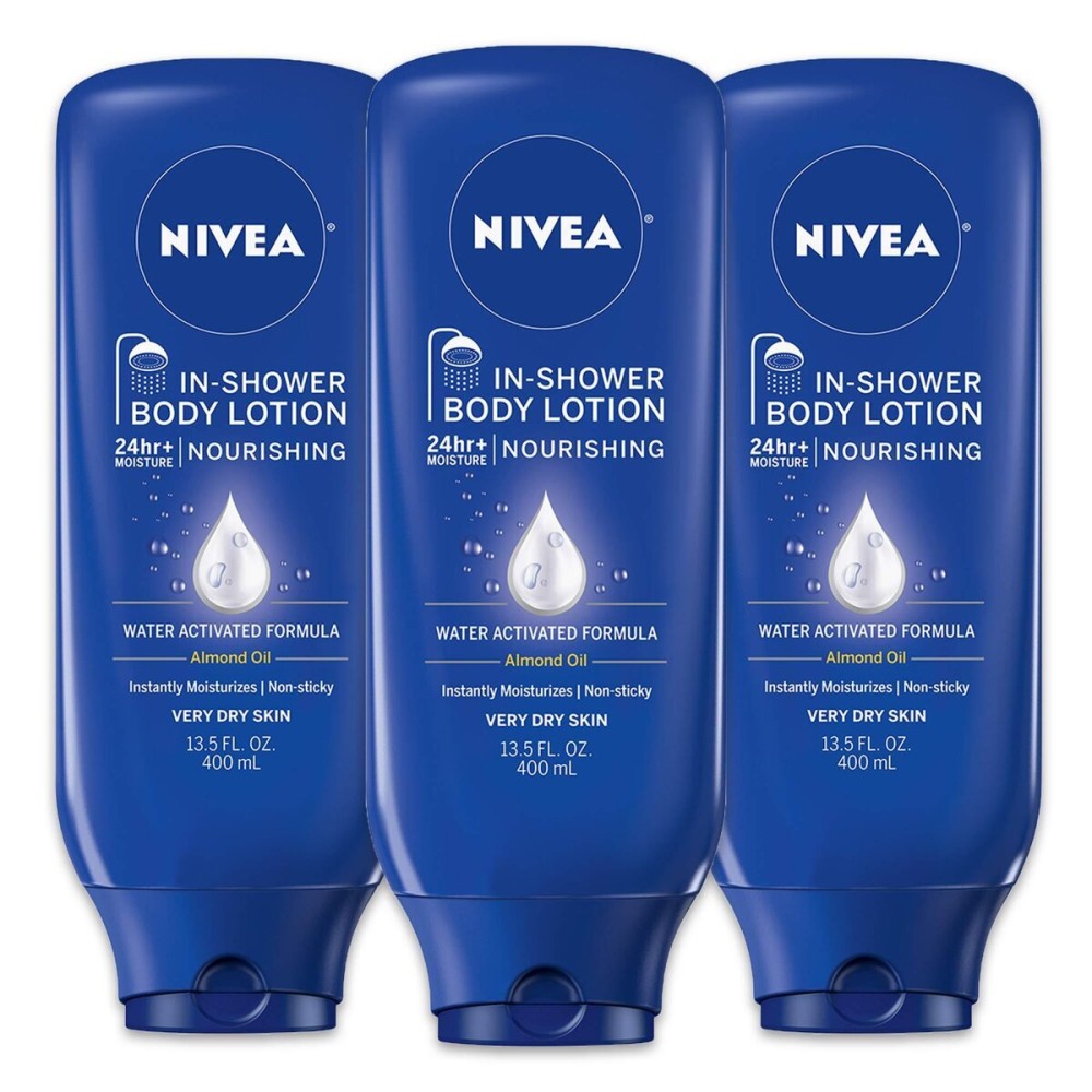 NIVEA Nourishing In Shower Lotion, Body Lotion for Dry Skin, 13.5 Fl Oz Bottle(Pack of 3) NIVEA Nourishing In Shower Lotion, Body Lotion for Dry Skin, 13.5 Fl Oz Bottle(Pack of 3)