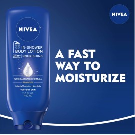 NIVEA Nourishing In Shower Lotion, Body Lotion for Dry Skin, 13.5 Fl Oz Bottle(Pack of 3) NIVEA Nourishing In Shower Lotion, Body Lotion for Dry Skin, 13.5 Fl Oz Bottle(Pack of 3)