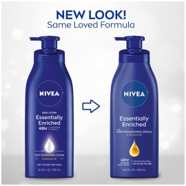 NIVEA Essentially Enriched Body Lotion for Dry Skin, Skin Care Gifts for Mom, 16.9 Fl Oz Pump Bottle, Pack of 2 NIVEA Essentially Enriched Body Lotion for Dry Skin, Skin Care Gifts for Mom, 16.9 Fl Oz Pump Bottle, Pack of 2