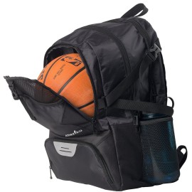 Athletico National Soccer Bag - Backpack for Soccer, Basketball & Football Includes Separate Cleat and Ball Holder (Black)