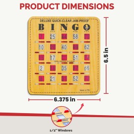 MR CHIPS Jam-Proof Quick-Clear Deluxe Fingertip Slide Bingo Cards with Sliding Windows 25 Pack in Woodgrain Style MR CHIPS Jam-Proof Quick-Clear Deluxe Fingertip Slide Bingo Cards with Sliding Windows 25 Pack in Woodgrain Style