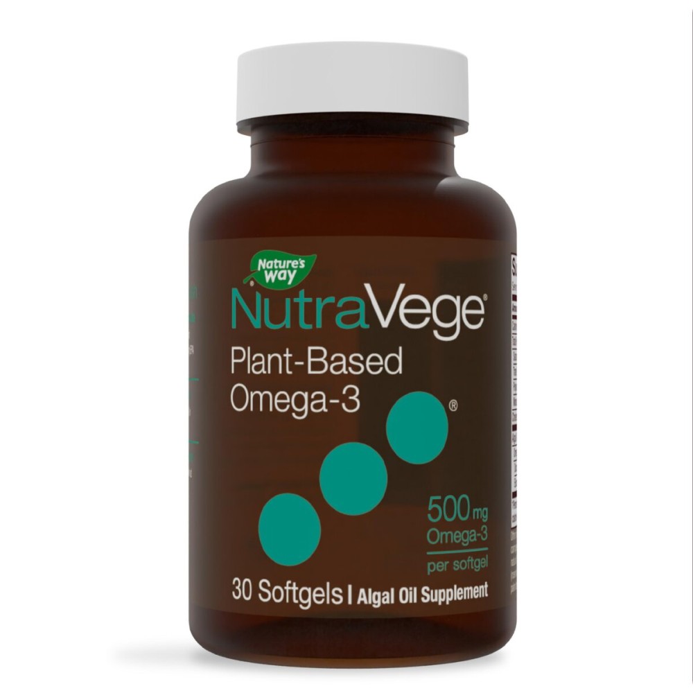 Nature\'s Way NutraVege Plant Based Omega-3, Heart Health and Eye and Brain Function*, 30 Vegan Softgels Nature\'s Way NutraVege Plant Based Omega-3, Heart Health and Eye and Brain Function*, 30 Vegan Softgels