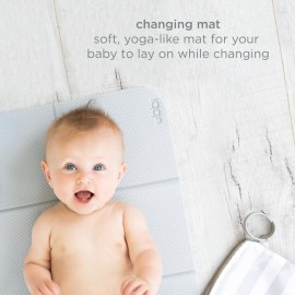 Ubbi On-the-Go Changing Mat with Carrying Bag, Soft and Comfortable Diaper Bag Accessory Must Have for Newborns, Easy to Clean, Portable Changing Pad, Gray Ubbi On-the-Go Changing Mat with Carrying Bag, Soft and Comfortable Diaper Bag Accessory Must Have for Newborns, Easy to Clean, Portable Changing Pad, Gray