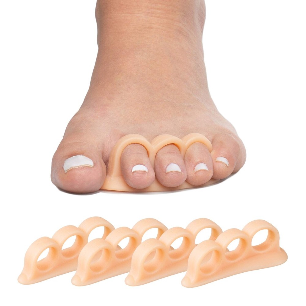 ZenToes Hammertoe Corrector Gel Toe Straighteners with 3 Separator Loops - Realign Bent, Crooked, Curled, Claw, Hammer Toes - Cushion Crest for Men and Women - Beige ZenToes Hammertoe Corrector Gel Toe Straighteners with 3 Separator Loops - Realign Bent, Crooked, Curled, Claw, Hammer Toes - Cushion Crest for Men and Women - Beige