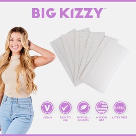Big Kizzy Extra Hold Double Sided Hair Extension Tape - 72 tabs replacement tape - Strong hold of 6-8+ weeks - Made in USA Big Kizzy Extra Hold Double Sided Hair Extension Tape - 72 tabs replacement tape - Strong hold of 6-8+ weeks - Made in USA