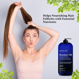 Majestic Pure Rosemary Oil Shampoo for Hair Growth - Volumizing & Nourishing Shampoo - with Vitamin E & Argan Oil - Sulfate Free, for Men & Women - 16 fl oz Majestic Pure Rosemary Oil Shampoo for Hair Growth - Volumizing & Nourishing Shampoo - with Vitamin E & Argan Oil - Sulfate Free, for Men & Women - 16 fl oz