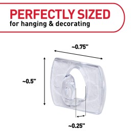 Command Indoor Mini Light Clips, Damage Free Hanging Christmas Light Clips, Mini Wall Clips for Hanging Indoor Christmas Decorations, Lights and Cables, 45 Clear Clips and 54 Command Strips