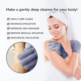 Evridwear Exfoliating Dual Texture Bath Gloves for Shower, Spa, Massage and Body Scrubs, Dead Skin Cell Remover, Gloves with Hanging Loop (1 Pair Heavy Glove) Evridwear Exfoliating Dual Texture Bath Gloves for Shower, Spa, Massage and Body Scrubs, Dead Skin Cell Remover, Gloves with Hanging Loop (1 Pair Heavy Glove)